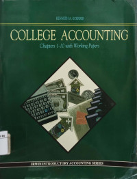 Image of College accounting: Chapters 1-10 with working papers