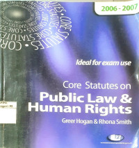 Image of Core Statutes on Public Law And Human Rights 2006-2007