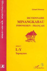 Image of Dictionnaire Minangkabau Indonesien-Francais