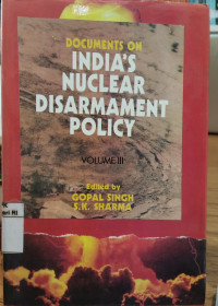 Image of Documents on India's nuclear disarmament policy volume III