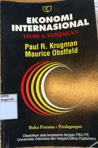 Image of Ekonomi internasional: Teori dan kebijakan