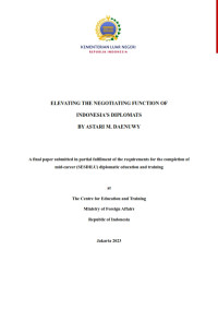 Image of Elevating the negotiating functions of Indonesia's diplomats