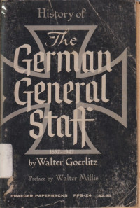 Image of History of the German general staff, 1657–1945