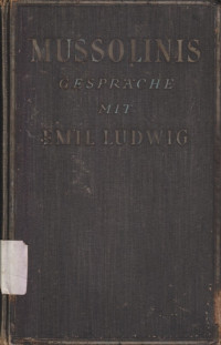 Image of Mussolinis Gespräche mit Emil Ludwig