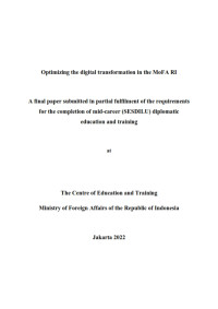 Image of Optimizing the digital transformation in the MoFA RI