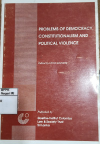 Image of Problems of democracy, constitutionalism and political violence