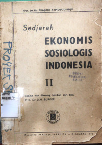 Image of Sedjarah ekonomis sosiologis Indonesia jilid II
