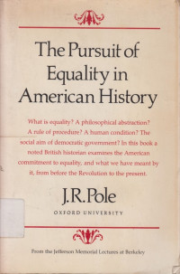 Image of The Pursuit of equality in American history