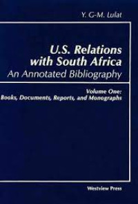 Image of U.S. Relations With South Africa, An Annotated Bibliography